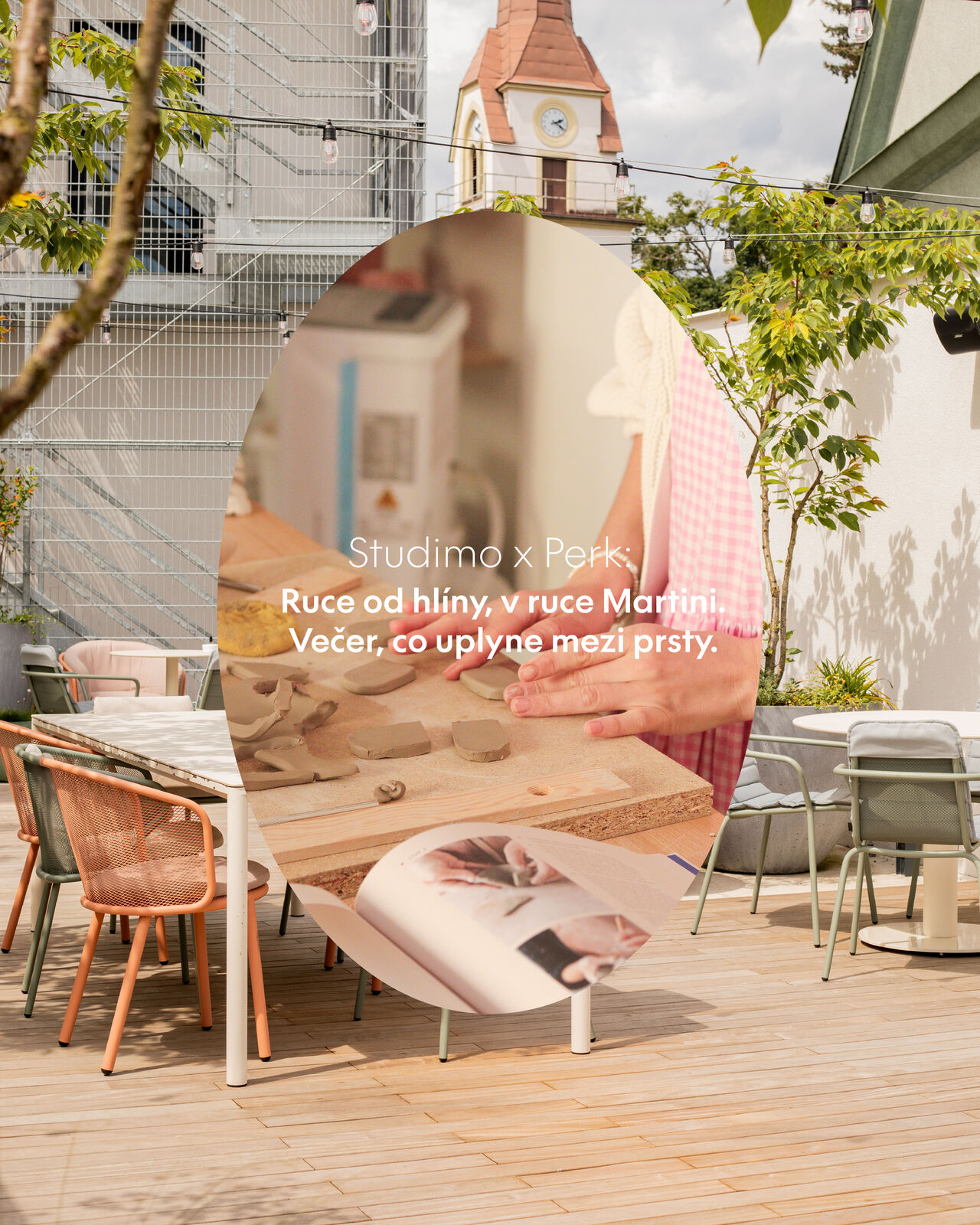 Perk x Studimo — Večer s keramikou a martini na terase v Perku
